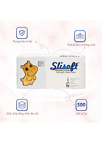 Giấy ăn Slisoft Trắng tự nhiên đa năng,khăn giấy rút thân thiện môi trường không chất tẩy trắng an toàn cho cả gia đình
