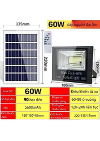 ĐÈN NĂNG LƯỢNG MẶT TRỜI 100W - 180W - 80W - 60W - 45W  SOLAR LIGHT - ĐIỀU KHIỂN TỪ XA - PIN SẠC TRỌN DỜI - D1147