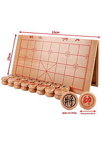 Bộ Cờ Tướng Gỗ + Bàn Cờ Tướng 40*35cm, Cờ Tướng Gỗ Có Bàn Là Hộp Đựng Chính Hãng