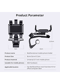 Giá đỡ điện thoại ô tô Volcano Cars xoay 360 độ chống rung treo đa điểm trên taplo, gương chiếu hậu_B126_HÀNG CHÍNH HÃNG