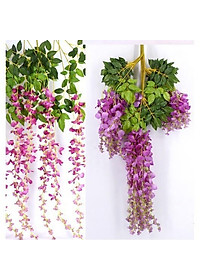 Hoa tử đằng dây treo dài 110cm - Hoa giả lụa trang trí lễ kết hôn, sự kiện, nhà hàng, tiệc cưới, ngoại thất, làm giàn