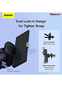 Bộ Đế Giữ Điện Thoại Khóa Tự Động Bằng Trọng Lực Gắn Trên Ô Tô Baseus Metal AgeⅡ Gravity Car Mount- hàng chính hãng