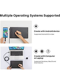 Tặng Găng Tay Vẽ Trị Giá 139K - Bảng Vẽ Cảm Ứng Huion Inspiroy H580X Màn Hình Rộng 8x5 Inch Bút Không Pin 8192 Lực Nhấn - Hàng Chính Hãng.Huion H580X Graphics Tablet Digital Battery Free Pen Tablets Signature Drawing Pad Phone Connectivity Chorm OS Androi