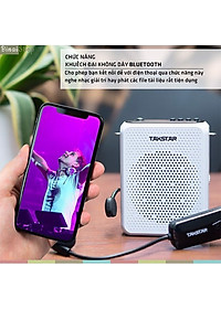 Takstar E300W- Tặng túi rút đựng máy trợ giảng - Máy Trợ Giảng Không Dây UHF, Kết Nối Bluetooth, Công Suất 10W Cho Giáo Viên, Bán Hàng- Hàng chính hãng