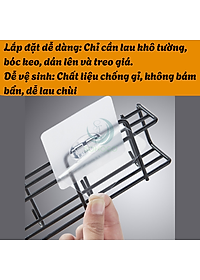 Giá treo dao kéo và dụng cụ nhà bếp dán tường không khoan- Kệ treo đồ nhà bếp đa năng chống rỉ sét - Kệ dán tường treo dao muỗng tiện lợi- Giá đỡ dụng cụ bếp bằng kim loại sơn tĩnh điện- Kệ nhà bếp treo tường chịu lực cao