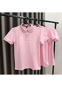 Áo Thun Có Cổ Cá Sấu 4 Chiều Hồng Sen