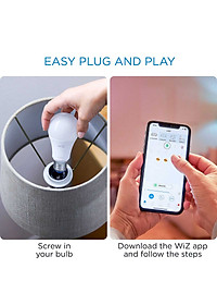 Bóng đèn thông minh WiZ Tunable White and Color RGB E27 8.5W A60 16 triệu màu Hàng Chính Hãng