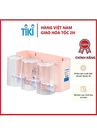 Kệ Để Bàn Chải, Cốc Và Kem Đánh Răng Việt Nhật, Bộ Cắm Bàn Chải 3 cốc - Nhựa Việt Nhật Chính Hãng
