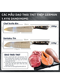 Dao nhà bếp thái đa năng DandiHome thép cao cấp