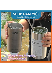 Ly Giữ Nhiệt Phong Cách Trẻ Trung, Chất Liệu Inox304, Giữ Nóng Lạnh, Kèm Ống Hút - Chính Hãng NAVIVU