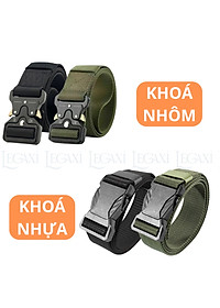 Thắt Lưng Dây Nịt Khóa Nhôm Canvas Quân Đội Tháo Nhanh Vải Nylong Dù Thời Trang Nam Nữ Unisex Legaxi