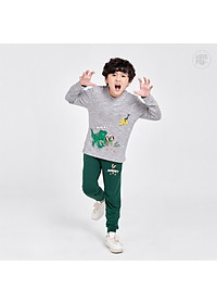 Bộ bé trai BIGFOX - MISS MEOW thu đông, bộ dài tay cho bé phong cách Âu Mỹ in khủng long 12 - 43kg