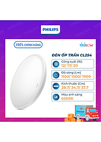 Bộ đèn PHILIPS LED ốp trần tròn CL254- Công suất (12W,17W,20W) ánh sáng trắng