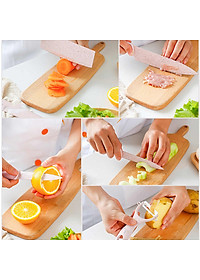 Bộ Dao Kéo 6 Món Lúa Mạch Làm Bếp- An Toàn Tiện Lợi- Lưỡi Thép Chống Gỉ Sắt Bén - Hàng Chính Hãng MINIIN