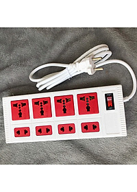 Ổ cắm Điện Quang ECO ĐQ ESK 2WR 8ECO (8 Lỗ, dây dài 2m, màu trắng đỏ)