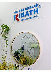 Gương Soi Kibath Hình Tròn Khung Viền Nhôm Sơn Tĩnh Điện, KB-137