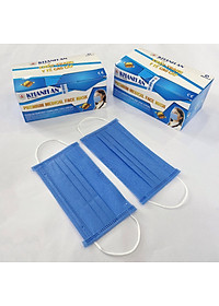 Khẩu trang 2 lớp kháng khuẩn Khánh An chuyên dùng đi ngoài mưa hộp 50 cái