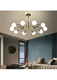 Đèn chùm GIESY kiểu dáng sang trọng, hiện đại trang trí nhà cửa cao cấp loại 10 bóng - kèm bóng LED chuyên dụng.