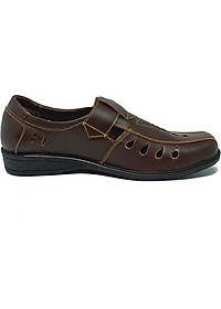 Giày rọ nam Huy Hoàng da bò màu nâu HT7787