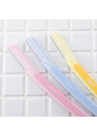 Dao Cạo Lông Mày Cán Dài Kai Pretty 01628-GA0053 (Set 3 cây)
