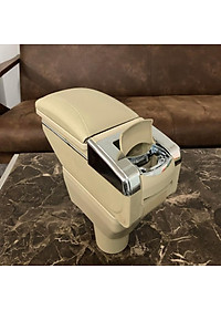 Hộp Tỳ Tay Vios 2020- 2021 Bọc Da Cao Cấp Đen Và Kem