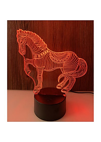 Đèn ngủ trang trí 3D ngựa vằn công tắc cảm ứng 