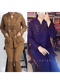 Đồ Lam Đi Chùa # Bà Lai 2 Túi Áo # Đồ Bộ # Quần Áo Nữ