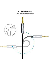 Dây Cáp Nối Dài Âm Thanh 2 Đầu Đực 3.5mm Dài 1.2M CHOETECH AUX002 - Hàng Chính Hãng