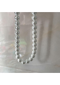 N389 vòng cổ hạt Trai, dây chuyền hạt bẹt choker 40cm hạt nhiều kích cỡ nhiều kiểu dáng sang trọng cho nữ
