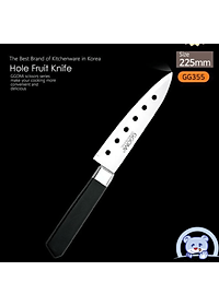 Hàng chính hãng: dao gọt hoa quả GGOMi Hàn Quốc GG355. Lưỡi dao có lỗ, chống dính thực phẩm khi cắt