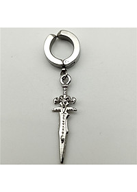 Khuyên tai bông tai khắc Joker phong cách bụi không cần xỏ lỗ