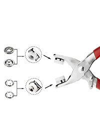 Cây Kìm Bấm Cúc Vành Áo Kim Loại Đa Năng Bộ Kìm Bấm Khuy Kèm 100 Cúc Bấm 9.5mm Thép Không Gỉ, Khoen Quần Áo Tiện Lợi - hàng Loại 1.  Chính Hãng MINIIN