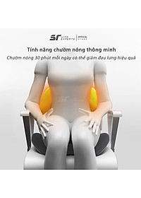 Bộ Gối Lót Mông Và Tựa Lưng Massage Chườm Nóng Cao Su Non Văn Phòng Ô Tô, Đệm Lưng Chống Gù, Giảm Đau Cột Sống - Sairui