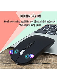 Chuột không dây Bluetooth HXSJ M103 wireless tự sạc pin siêu mỏng không gây tiếng ồn cho laptop MCBook PC Tablet PAD-Hàng Chính Hãng