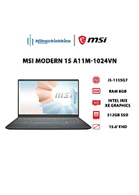 Laptop MSI Modern 15 A11MU-1024VN i5-1155G7 | 8GB | 512GB| 15.6′ FHD | Win 10 Hàng chính hãng