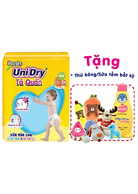 Tã quần UniDry G1 XXL56 tặng 1 thú bông bất kỳ hoặc 1 sữa tắm Wesser