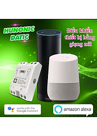 Công Tắc Thông Minh Wifi Hunonic Datic 1 Kênh 500W/220V Điều Khiển Thiết Bị Từ Xa Qua Điện Thoại, Hẹn Giờ Tự Động.