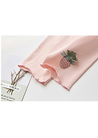 Quần legging bé gái Easy Baby họa tiết trái dâu, chất cotton co giãn thoáng mát cho bé từ 12-24kg (SL-034G)