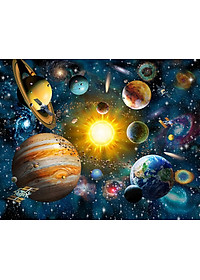 Bộ tranh xếp hình cao cấp 500 mảnh ghép – Thái Dương Hệ (40x50cm)