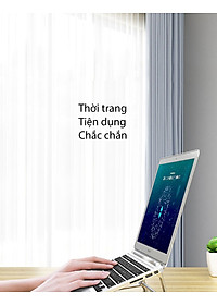 Giá Đỡ Máy Tính, Laptop, iPad, Macbook Hợp Kim Nhôm Cao Cấp. Hỗ Trợ Tản Nhiệt Chống Mỏi Cổ, Vai, Gáy. Hàng Nhập Khẩu Chính Hãng Cao Cấp KitAcoom