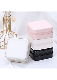 Hộp Đựng Trang Sức Mini Cho Nữ, Đựng Vòng Cổ Nhẫn Bông Tai Hộp Đựng Đồ Trang Sức Có Khóa Kéo