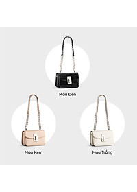 Túi Yuumy ( Thời trang nữ phối khóa trang trí size 18 - Túi đeo chéo da Verein YN186 )