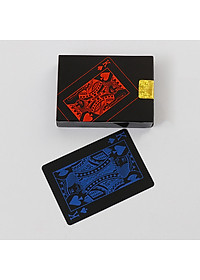 Bộ Bài Tây Nhựa PVC Nền Đen Cao Cấp, Chống Nước, Tùy Chọn Màu – Chính Hãng