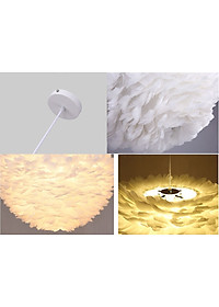 Đèn chùm CROWIT lông vũ cao cấp kiểu dáng độc đáo, sang trọng với 3 cế độ ánh sáng - kèm bóng LED chuyên dụng.