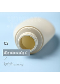 Set 3 Lọ chiết mỹ phẩm, dầu gội du lịch siêu tiện lợi dung tích 60ml kèm túi zip