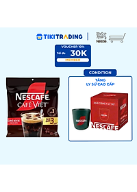[Tặng Hũ Thủy Tinh NESCAFÉ (Tet 26) NESCAFE 750ml] Cà phê Hòa tan NESCAFÉ CAFÉ VIỆT 35 gói Vị Mạnh đặc trưng
