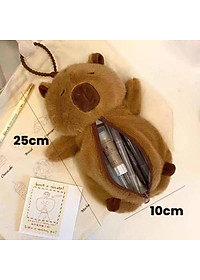 Túi Đựng hình Gấu Bông Capybara Nâu Dễ Thương Cho Bé