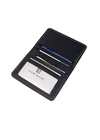 Ví namecard da bò V130, ví đựng thẻ da thật, khâu tay thủ công, ví mini nam đường chỉ tinh tế, thương hiệu Bụi leather chuyên đồ da thật