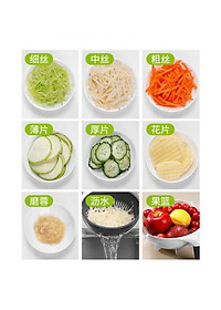 Rổ bào rau củ quả 9 trong 1 thông minh - dụng cụ chế biến thực phẩm cắt thái bào sợi đa năng GD149-Ro901