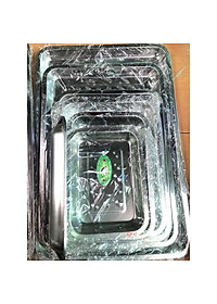 Khay inox sâu lòng và khay inox thấp lòng đủ cỡ mâm inox chữ nhật đựng thức ăn mâm làm bánh mâm inox tiệm cơm mâm cơm